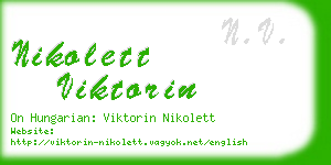 nikolett viktorin business card